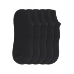 NariHaat Premium 5 Pairs Unisex Black Cotton Ankle Socks