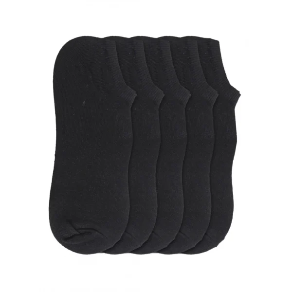 NariHaat Premium 5 Pairs Unisex Black Cotton Ankle Socks