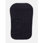 Black 5 Pairs Unisex Cotton Blended No-Show Socks