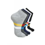 Assorted 5 Pairs Unisex Printed Ankle Length Socks