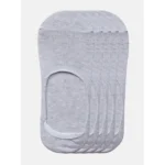 Light Grey 5 Pairs Unisex Cotton Blended No-Show Socks