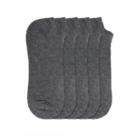 Dark Grey 5 Pairs Unisex Cotton Blended Ankle Socks