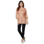 womens printed rayon top