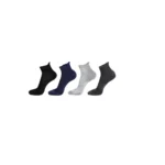 Assorted 5 Pairs Unisex Solid Ankle Length Socks