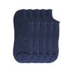 Navy 5 Pairs Unisex Cotton Blended Ankle Socks