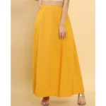 Generic Women's Cotton Solid Free Size Petticoat (Yellow) - Image 3