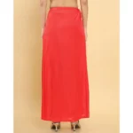 Generic Women's Silk Solid Free Size Petticoat (Red) - Image 4