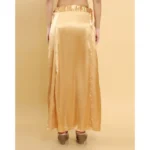 Generic Women's Silk Solid Free Size Petticoat (Gold) - Image 4
