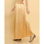 Generic Women's Silk Solid Free Size Petticoat (Gold) - Image 2