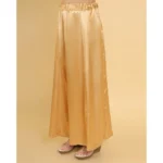 Generic Women's Silk Solid Free Size Petticoat (Gold) - Image 3