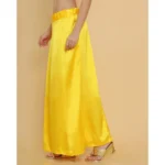 Generic Women's Silk Solid Free Size Petticoat (Yellow) - Image 3