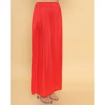 Generic Women's Silk Solid Free Size Petticoat (Red) - Image 3