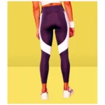 womens purple sports leggings - Angle 4