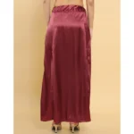 Generic Women's Silk Solid Free Size Petticoat (Maroon) - Image 4