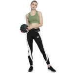 Women's Black White Sports Leggings