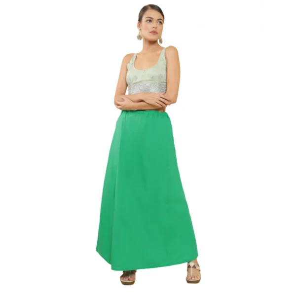 Women's Green Cotton Petticoat