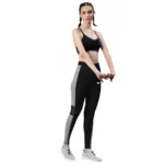 Women's Black Grey Sports Leggings