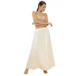 Women's Cotton Solid Petticoat in Cream