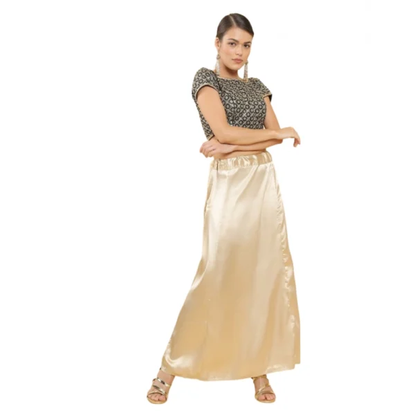 Gold Silk Petticoat for Women