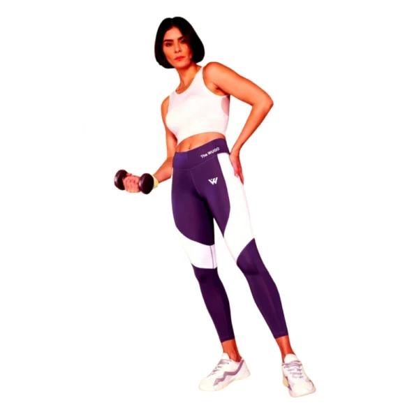 Purple Polyester Sports Leggings