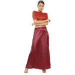 Maroon Silk Petticoat for Women