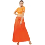 Orange Silk Petticoat for Women