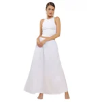 Women's Cotton Solid Petticoat in White