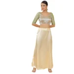Cream Silk Petticoat for Women