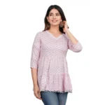 Women Pink Rayon Top