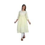 Yellow Rayon Kurti Set