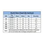 Generic Women's Rayon Printed Round Neck 3-4th Sleeve Kurti (White) - Image 2