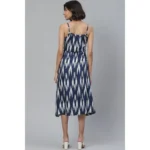 Generic Women's Casual Sleeveless Ikat Print Rayon Dress (Blue) - Image 2