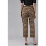 Womens Printed Cotton Trousers - Angle 2