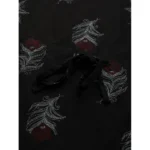 Generic Women's Casual Kimono Sleeve Floral Printed Cotton Pyjama Set (Black) - Image 3