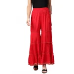 Red Rayon Sharara for Women