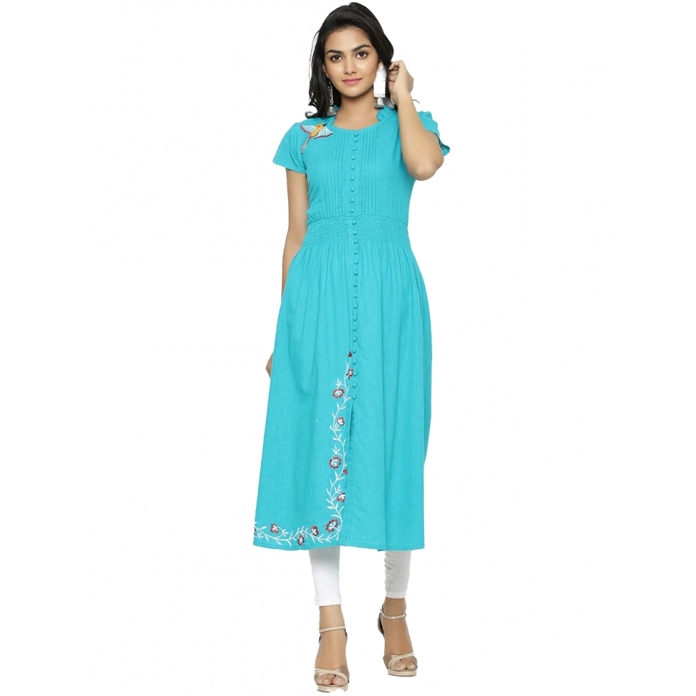 53589744307_774a4143da_o_d-1000x1000-1.webp Torque Green Embroidered Cotton Kurti for Women