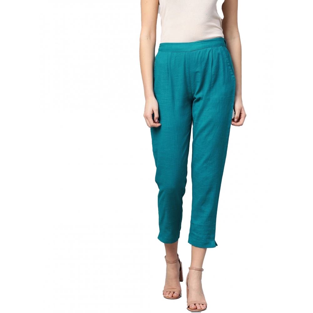 Rama Blue Cotton Slub Trousers