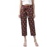 Multicolor Printed Cotton Trouser Pant