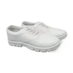 Generic Boy's Rexine School Shoe Lace-Up (White) - Image 3