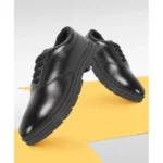 Generic Boy's Rexine School Shoe Lace-Up (Black) - Image 2
