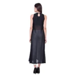 Generic Women's Cotton Blend Solid Sleeveless Dress (Black) - Image 2