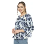 Generic Women's Cotton Blend Solid 3-4 Sleeve Top (White) - Image 3