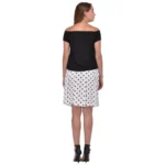 Generic Women's Cotton Blend Solid Short Sleeves Dress (Black) - Image 2