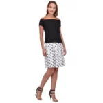 Generic Women's Cotton Blend Solid Short Sleeves Dress (Black) - Image 3