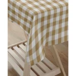 Generic Checked Cotton Checks Table Cloth (Beige) - Image 3