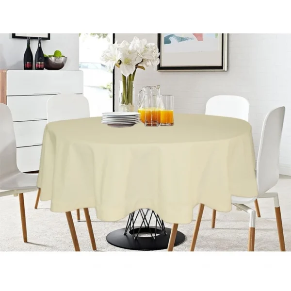 Generic Solid Cotton Plain Table Cloth (Beige)