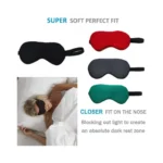 Generic Solid Lycra Foam Eyemasks (Black) - Image 2