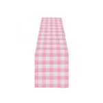 Generic Checked Cotton Table Runners (Baby Pink) - Image 5
