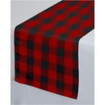 Generic Checked Cotton Table Runners (Red & Black) - Image 5