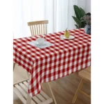 Generic Checked Cotton Checks Table Cloth (Red)